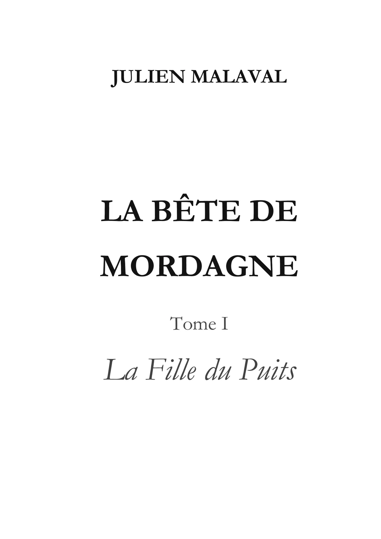 La Fille du Puits — page 1